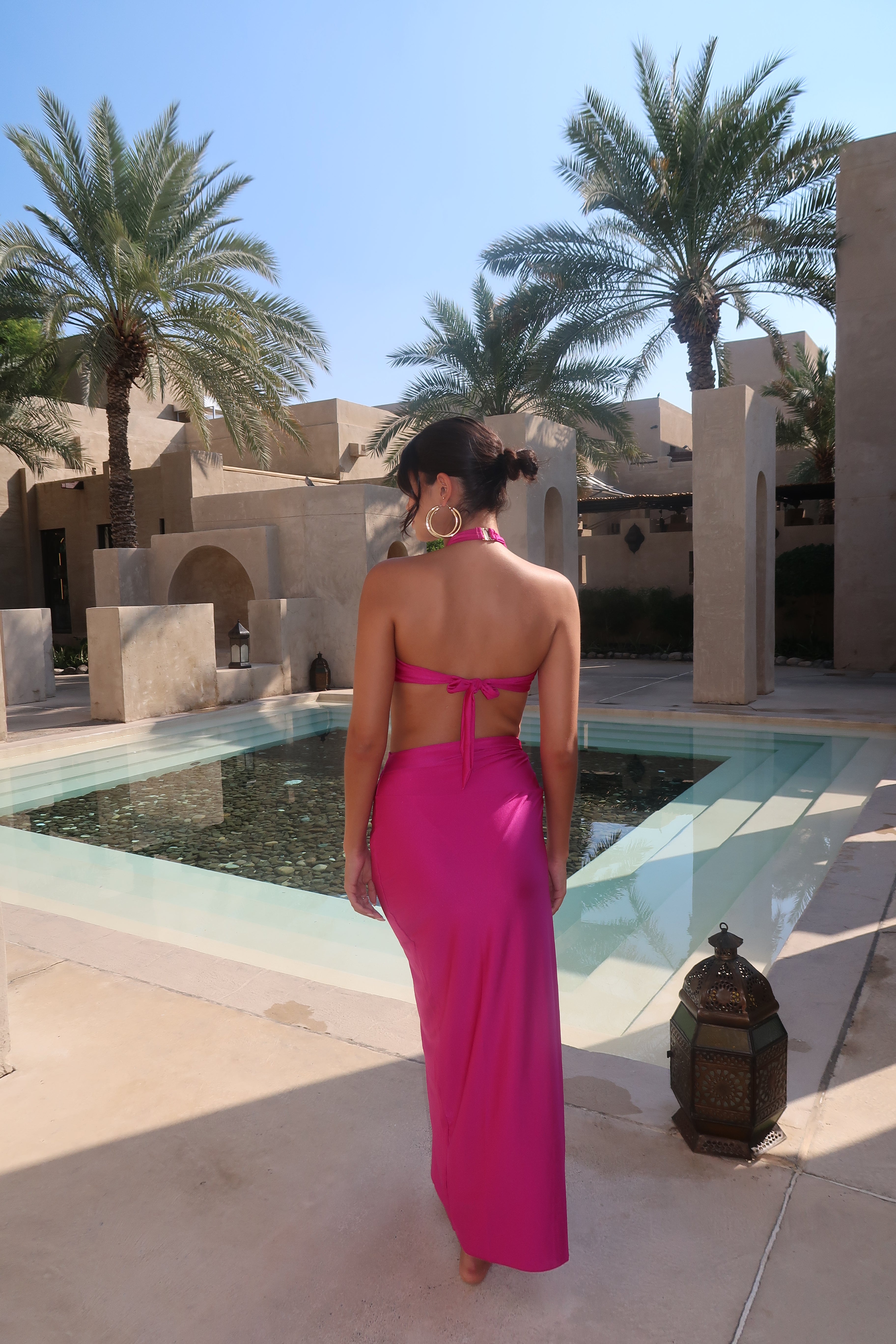 ST TROPEZ MAXI SKIRT - BERRY