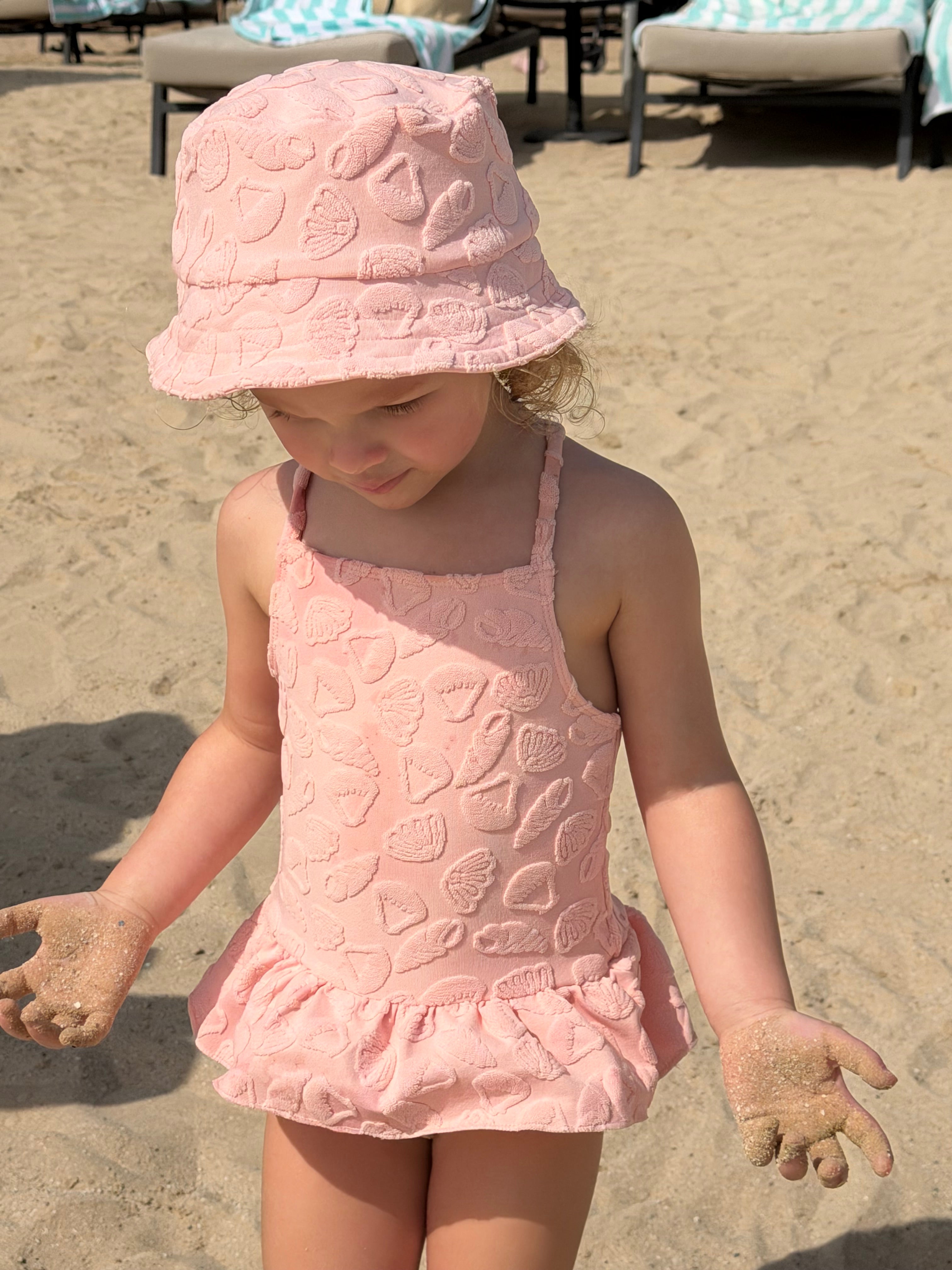 DORA MINI ONE PIECE & HAT SET - BALLET PINK