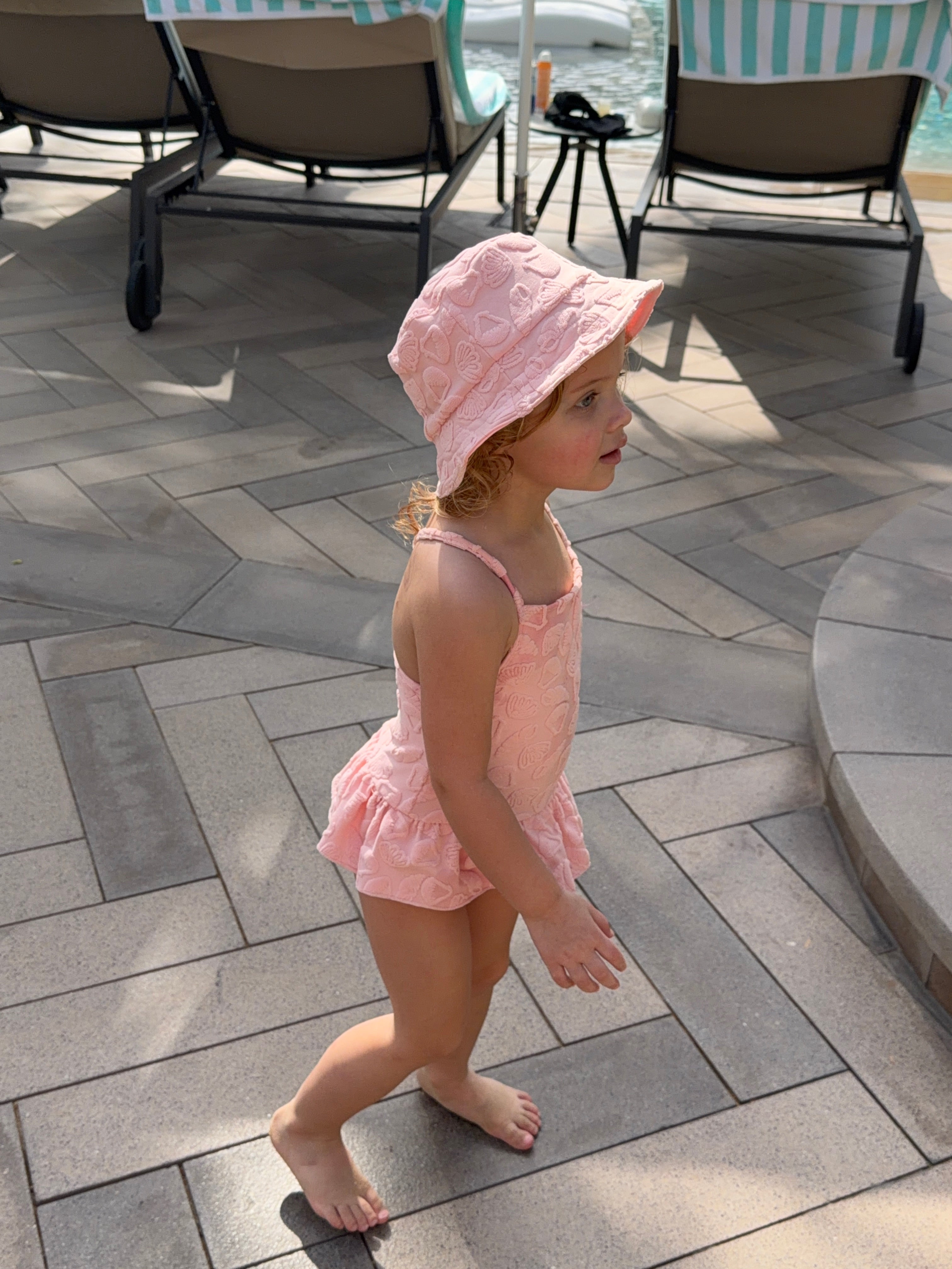 DORA MINI ONE PIECE & HAT SET - BALLET PINK