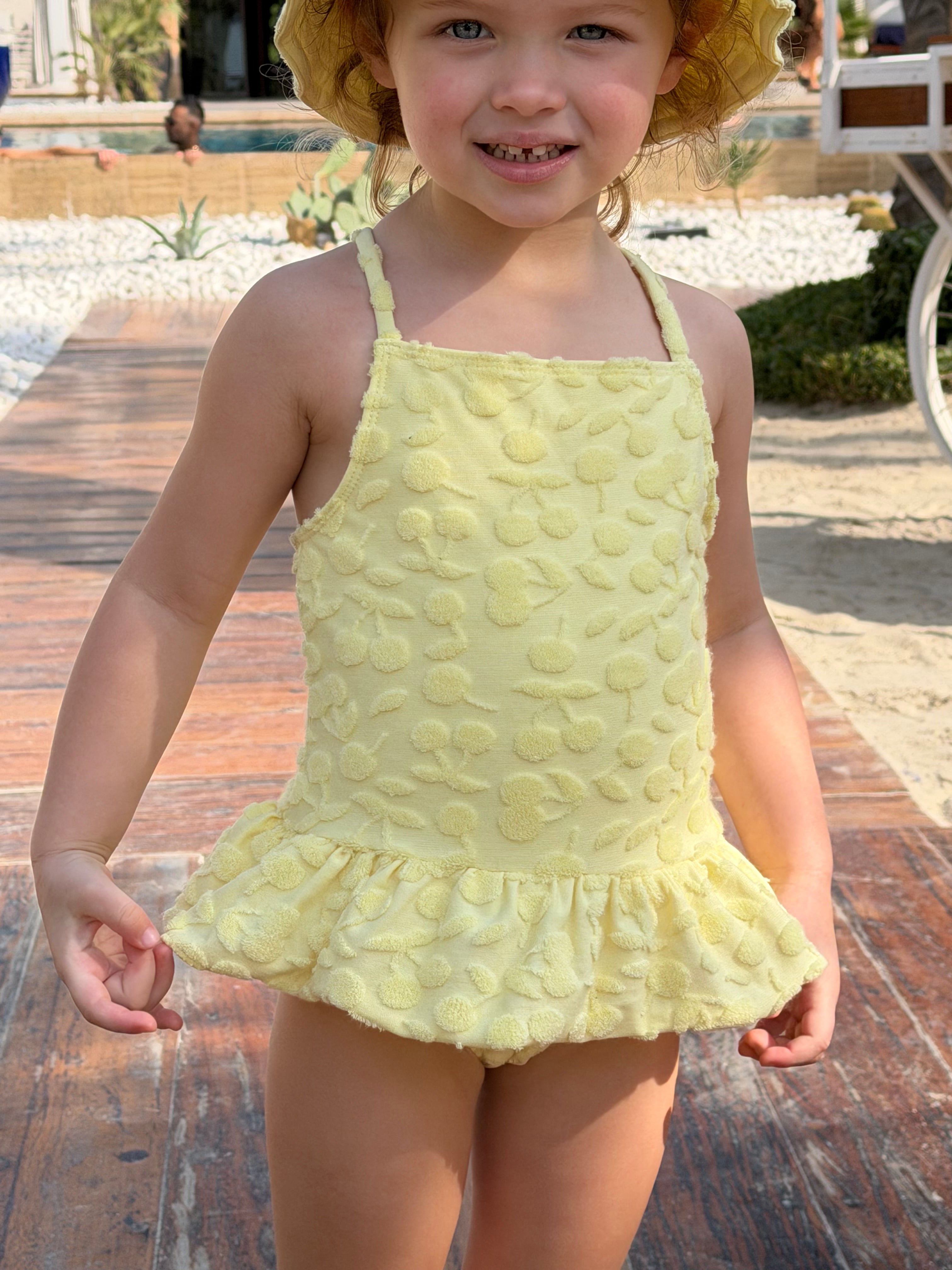 MILA MINI ONE PIECE & HAT - LEMONADE