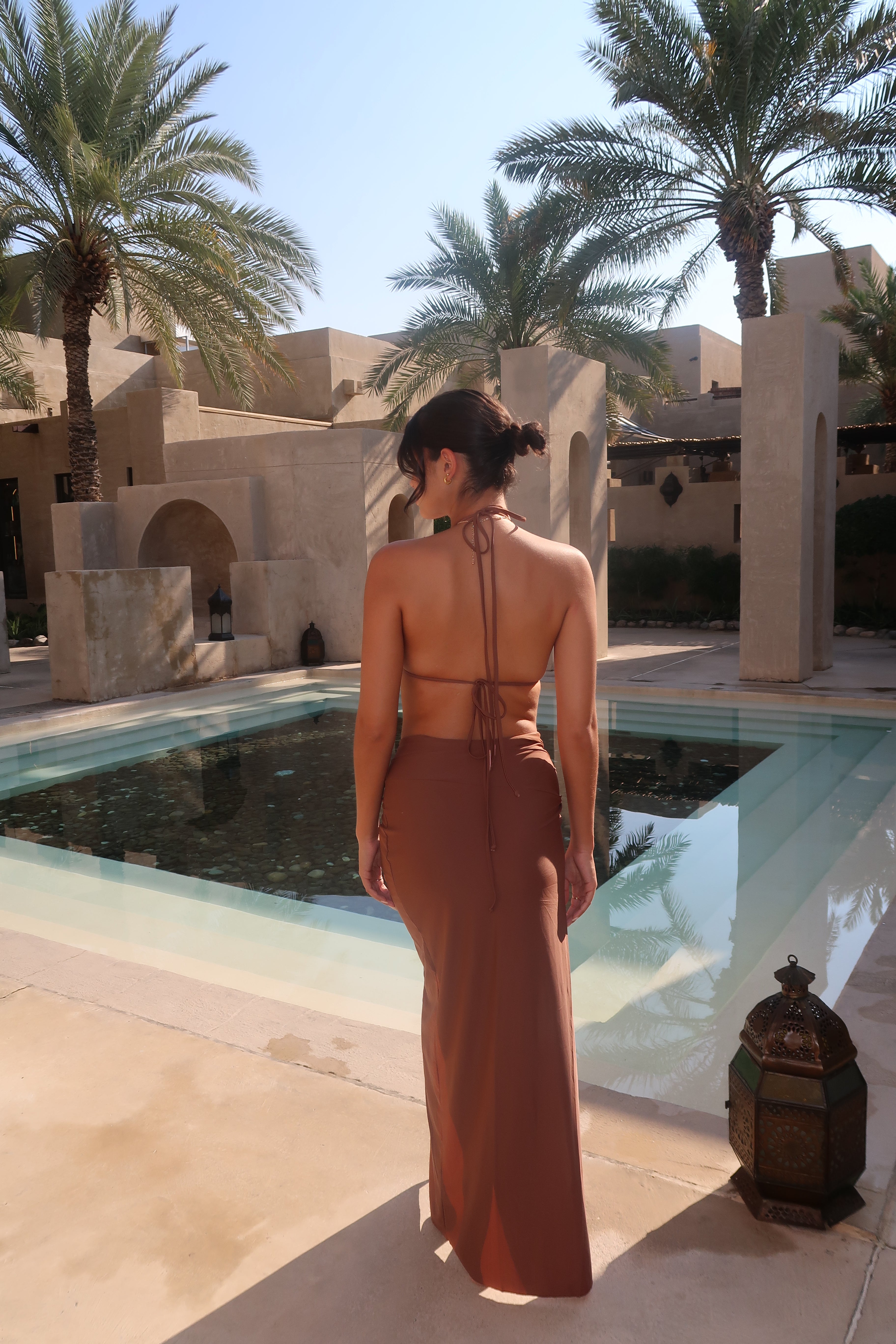 ST TROPEZ MAXI SKIRT - MOCHA