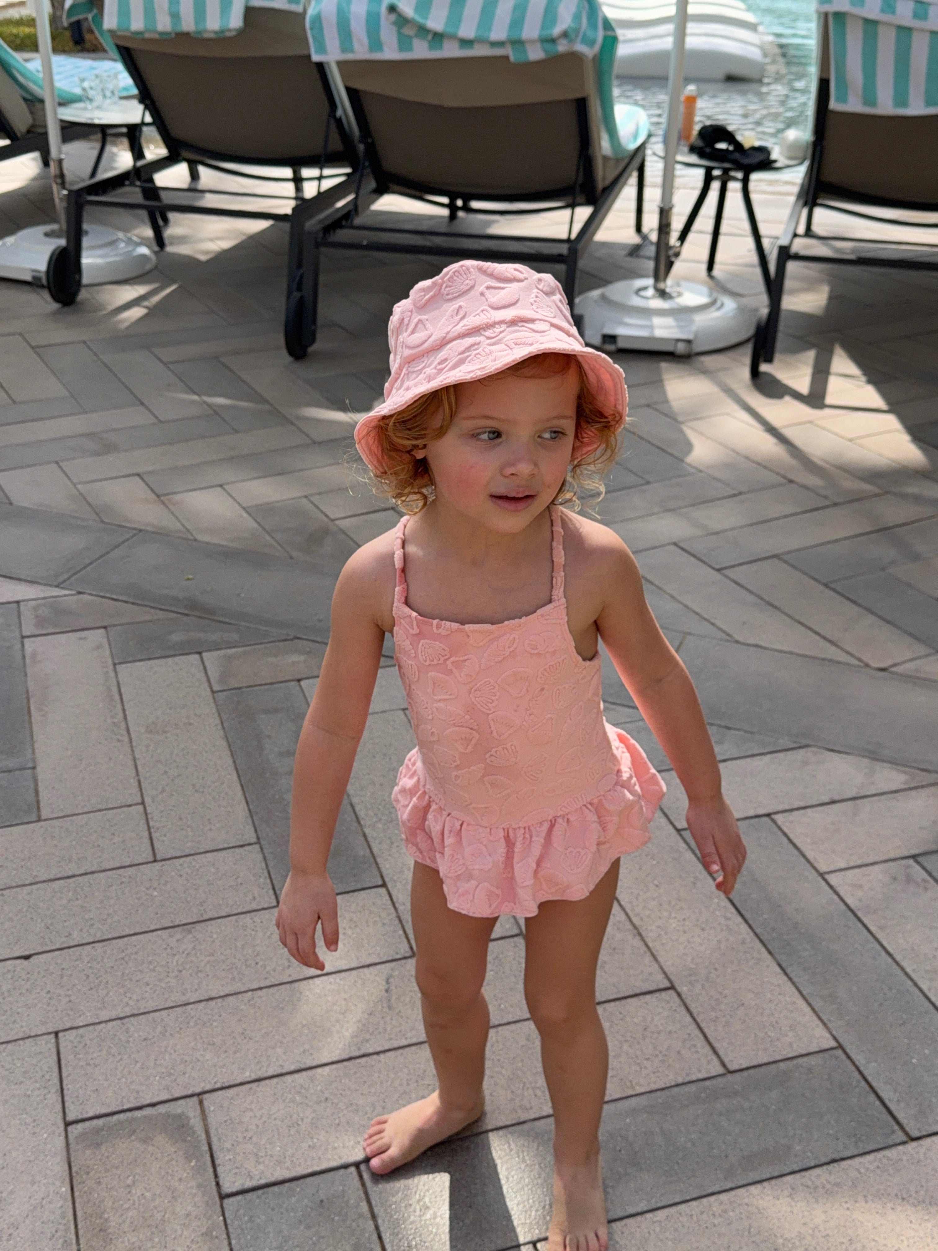 DORA MINI ONE PIECE & HAT SET - BALLET PINK