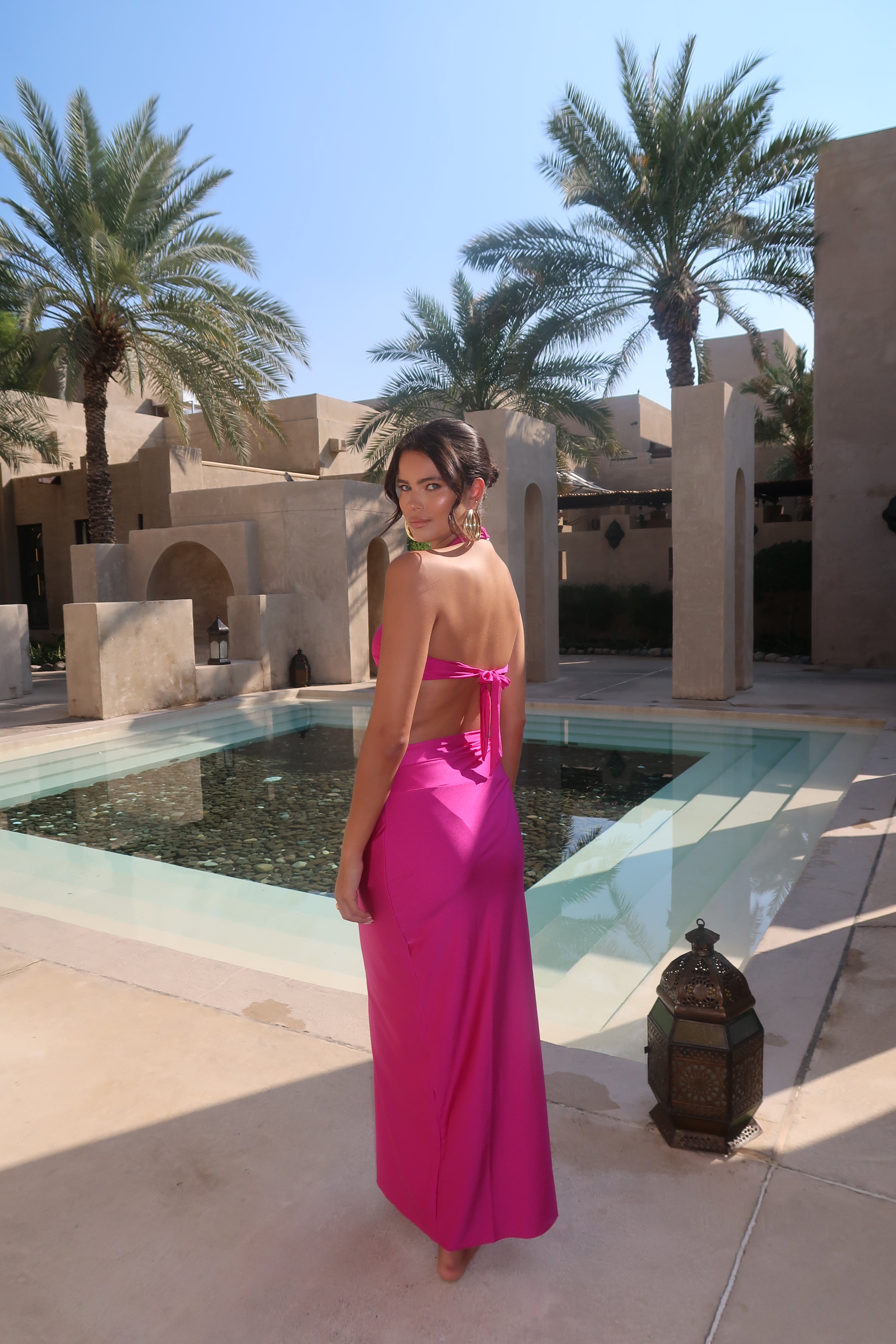 ST TROPEZ MAXI SKIRT - BERRY
