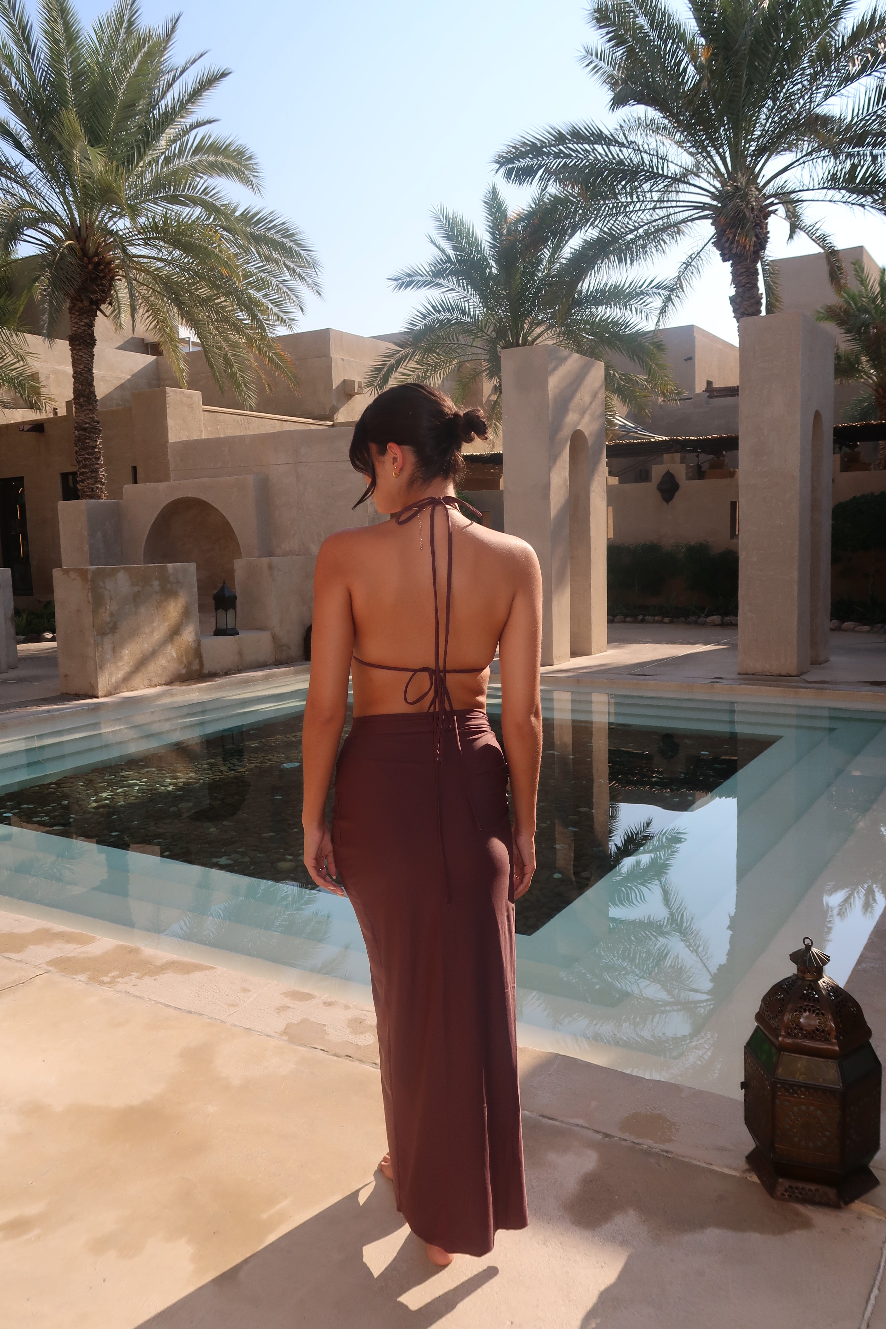 ST TROPEZ MAXI SKIRT - ESPRESSO