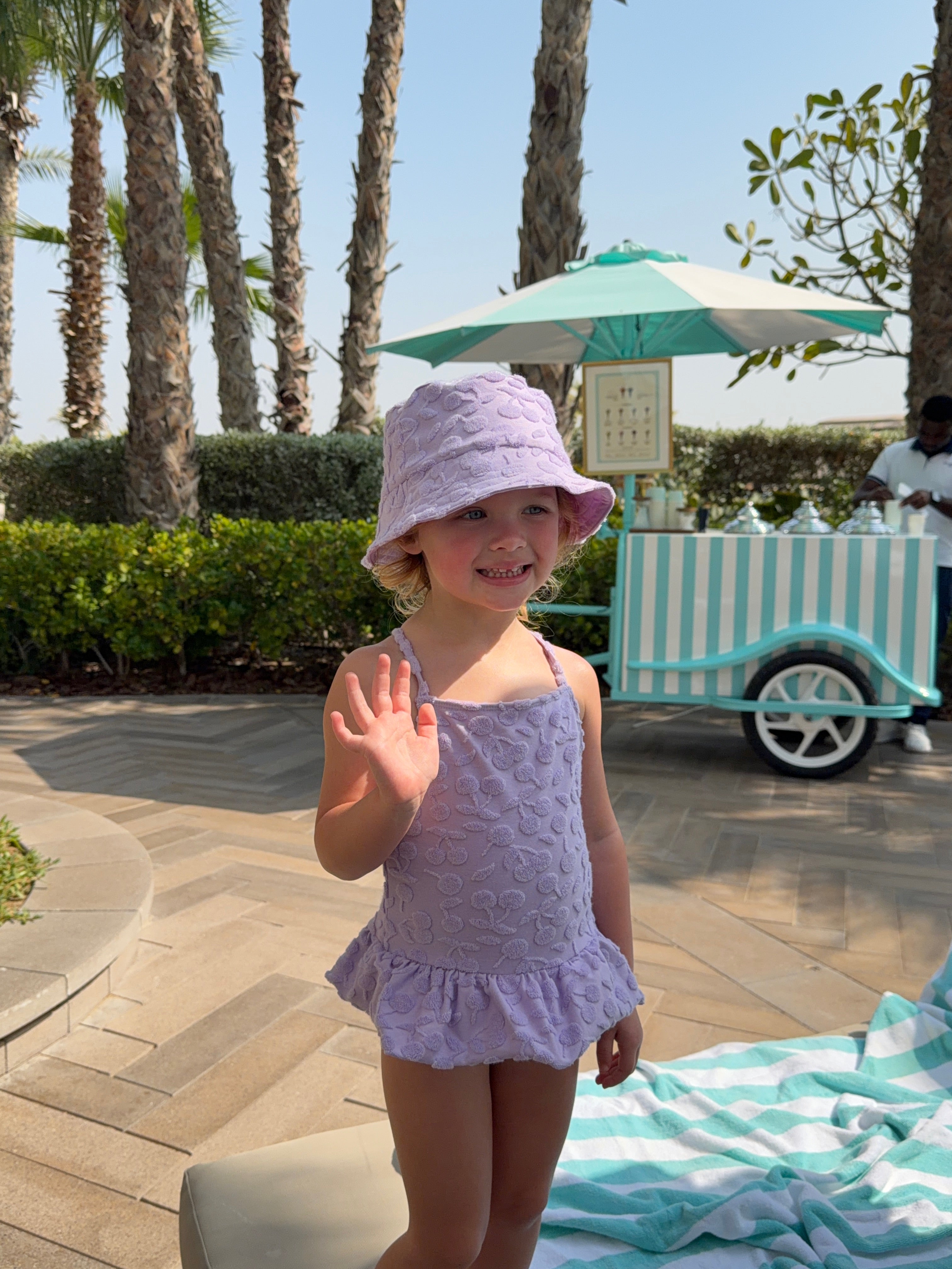 MILA MINI ONE PIECE & HAT - VIOLET