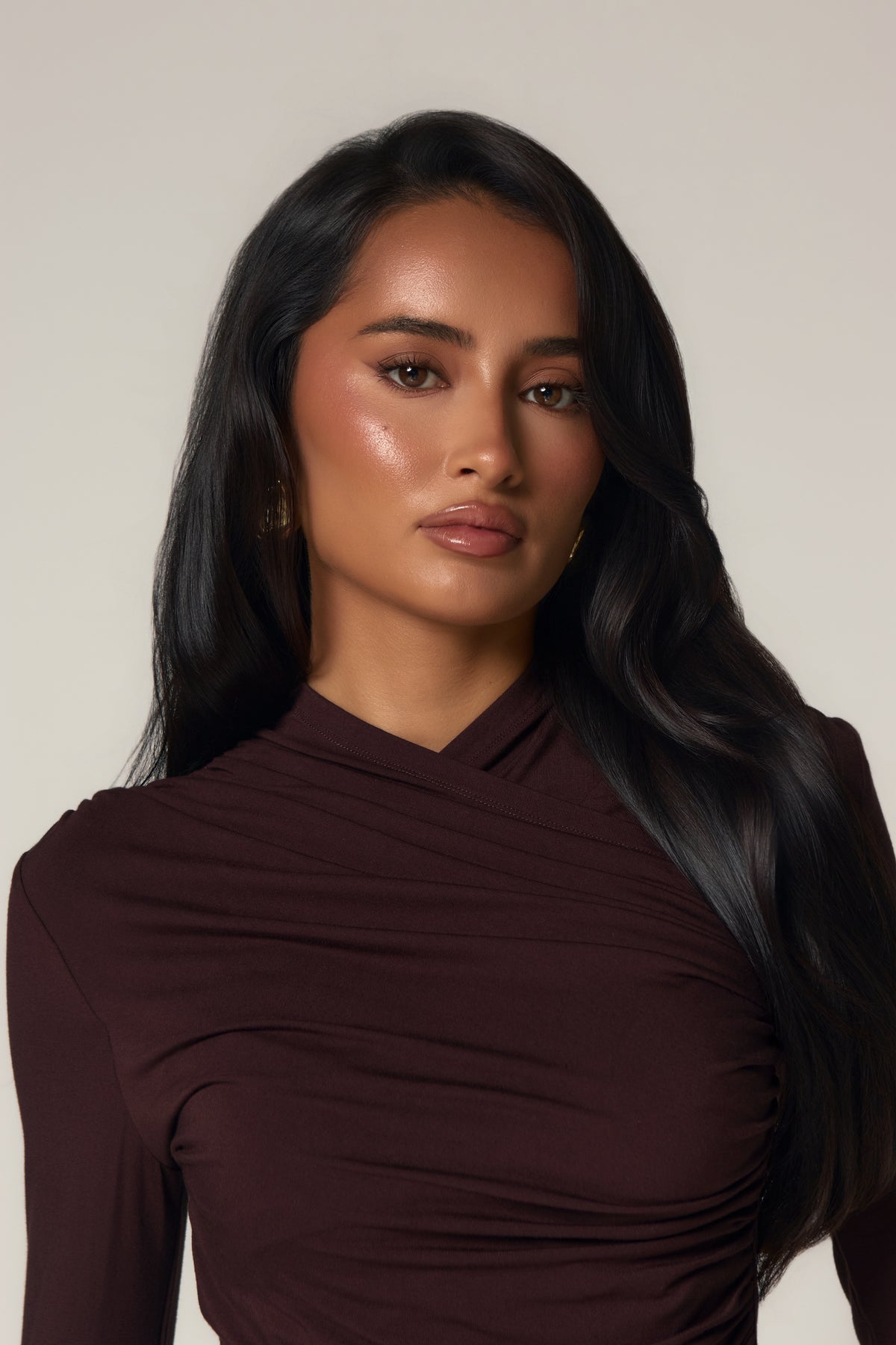 THE WRAP ME UP TOP - CHOCOLATE