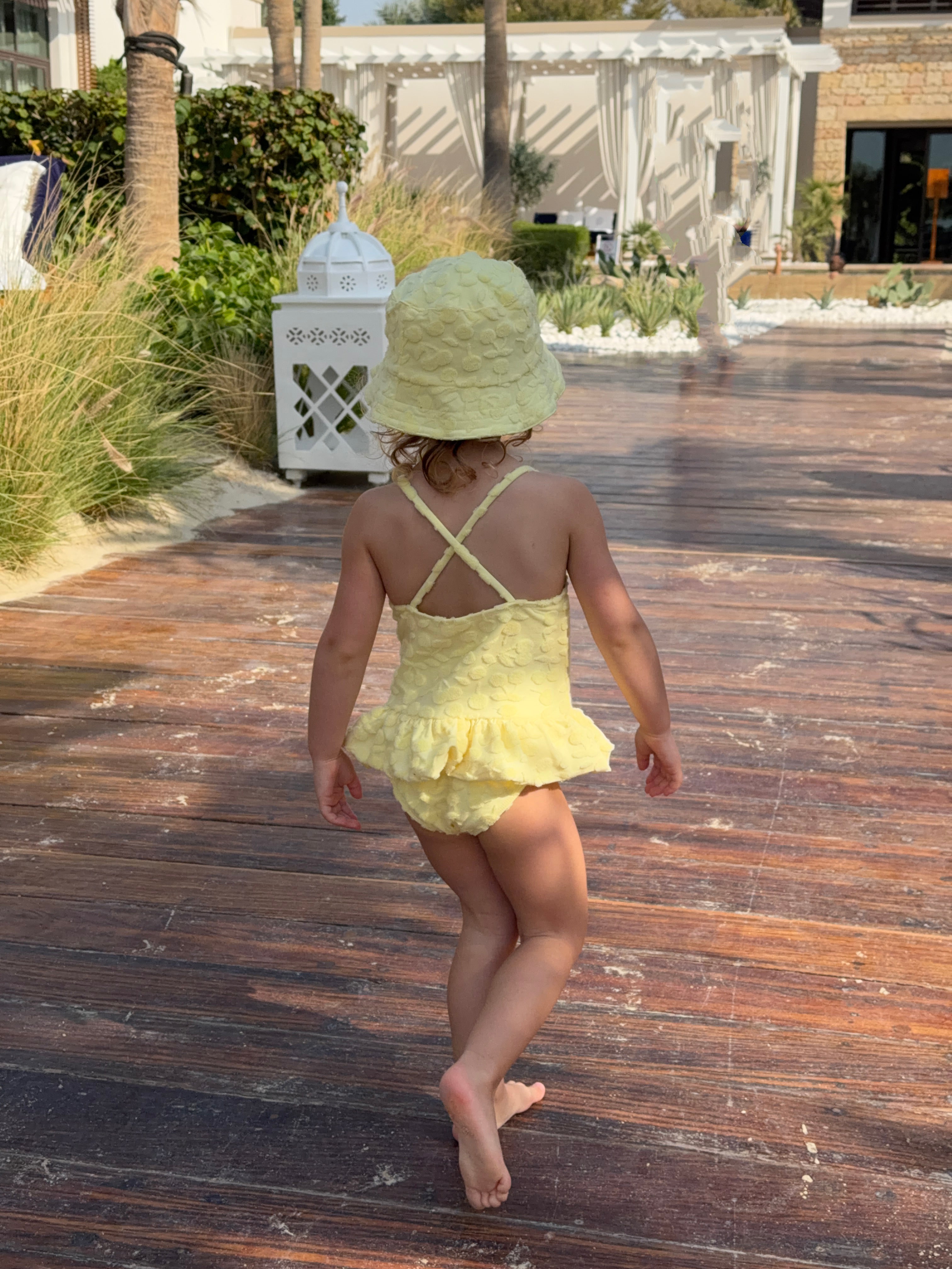 MILA MINI ONE PIECE & HAT - LEMONADE