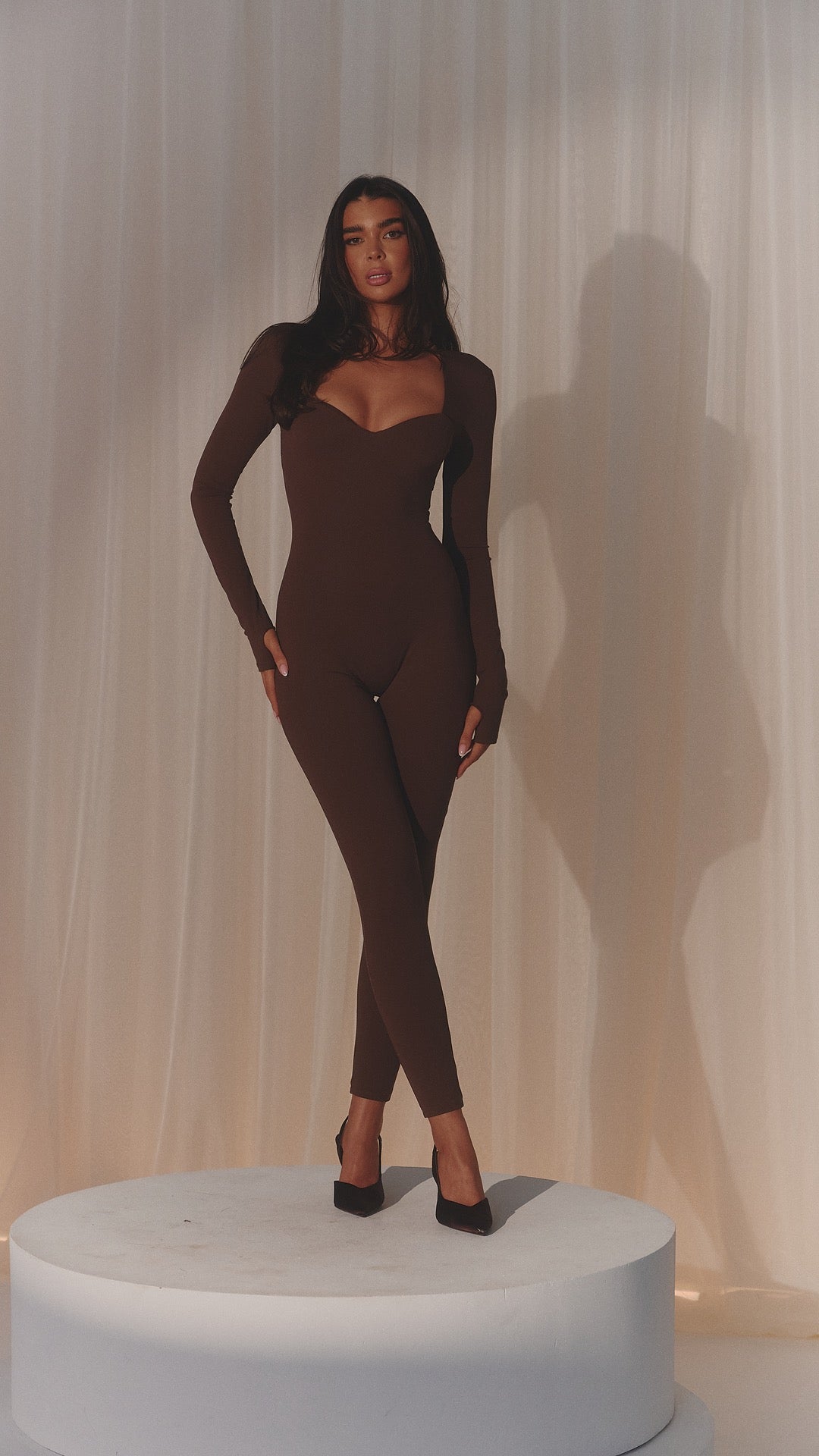 KENDALL UNDERWIRED CHOCOLATE SCULPT ONE PIECE