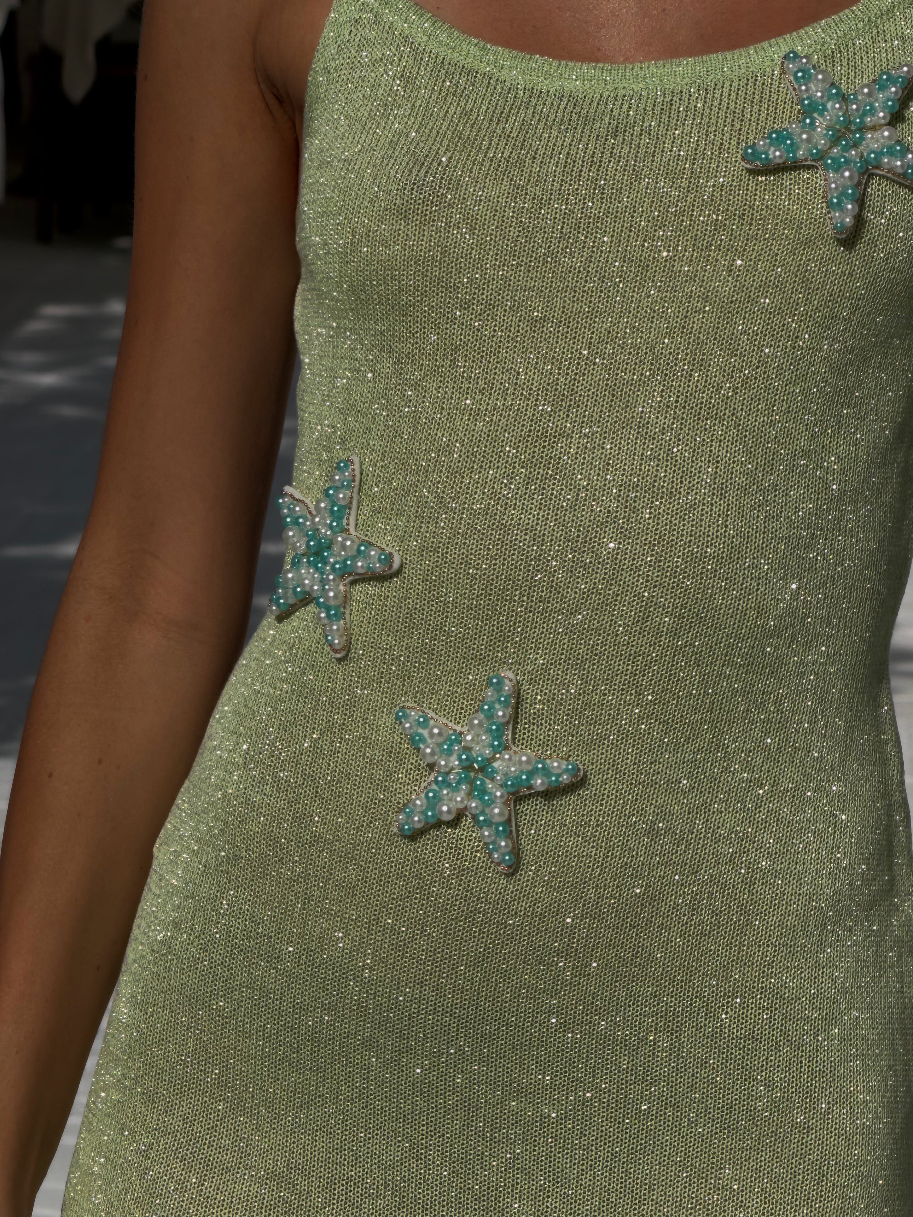 SICILY SHELL HEM MINI - LIME