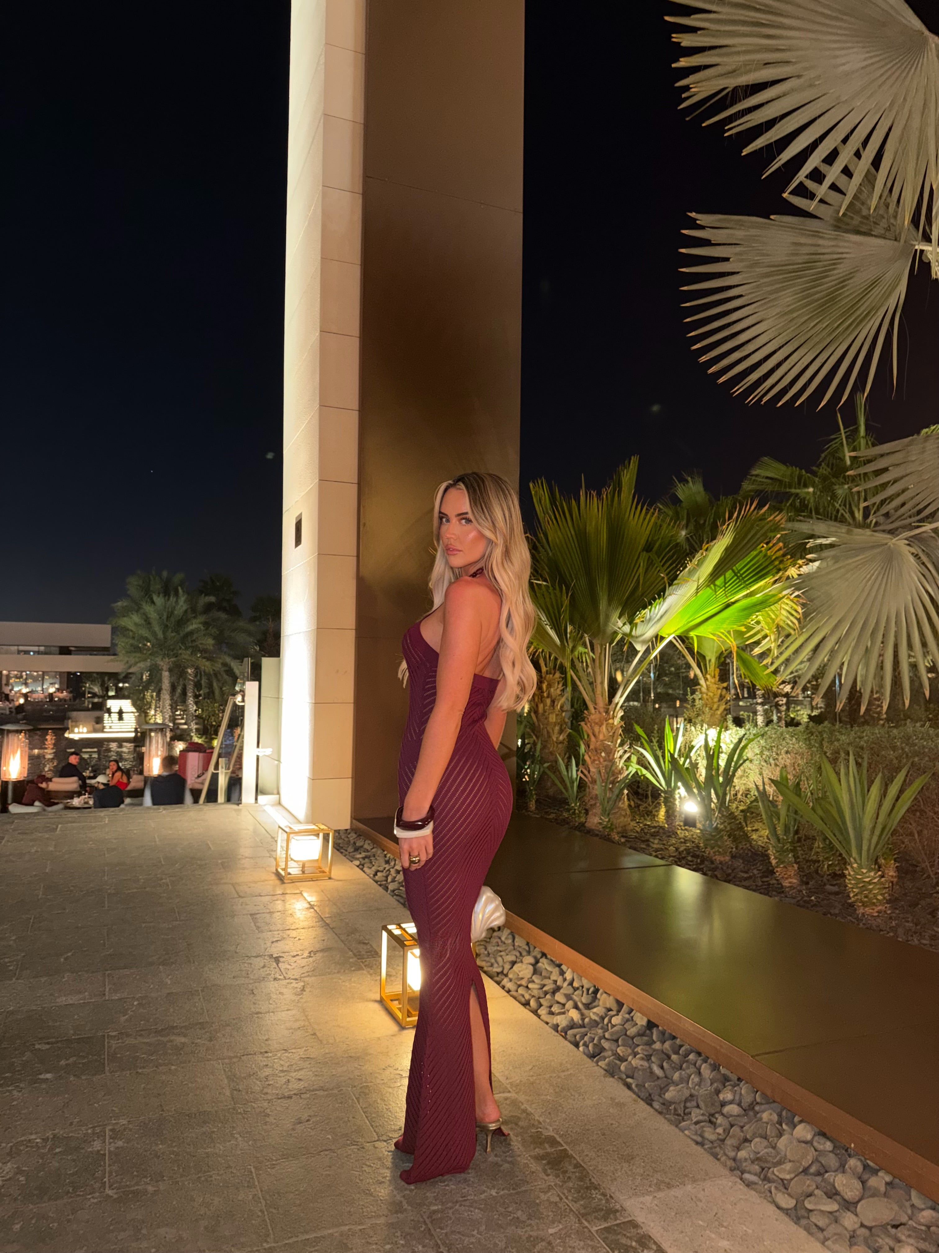 ITALIA MAXI DRESS - BURGUNDY