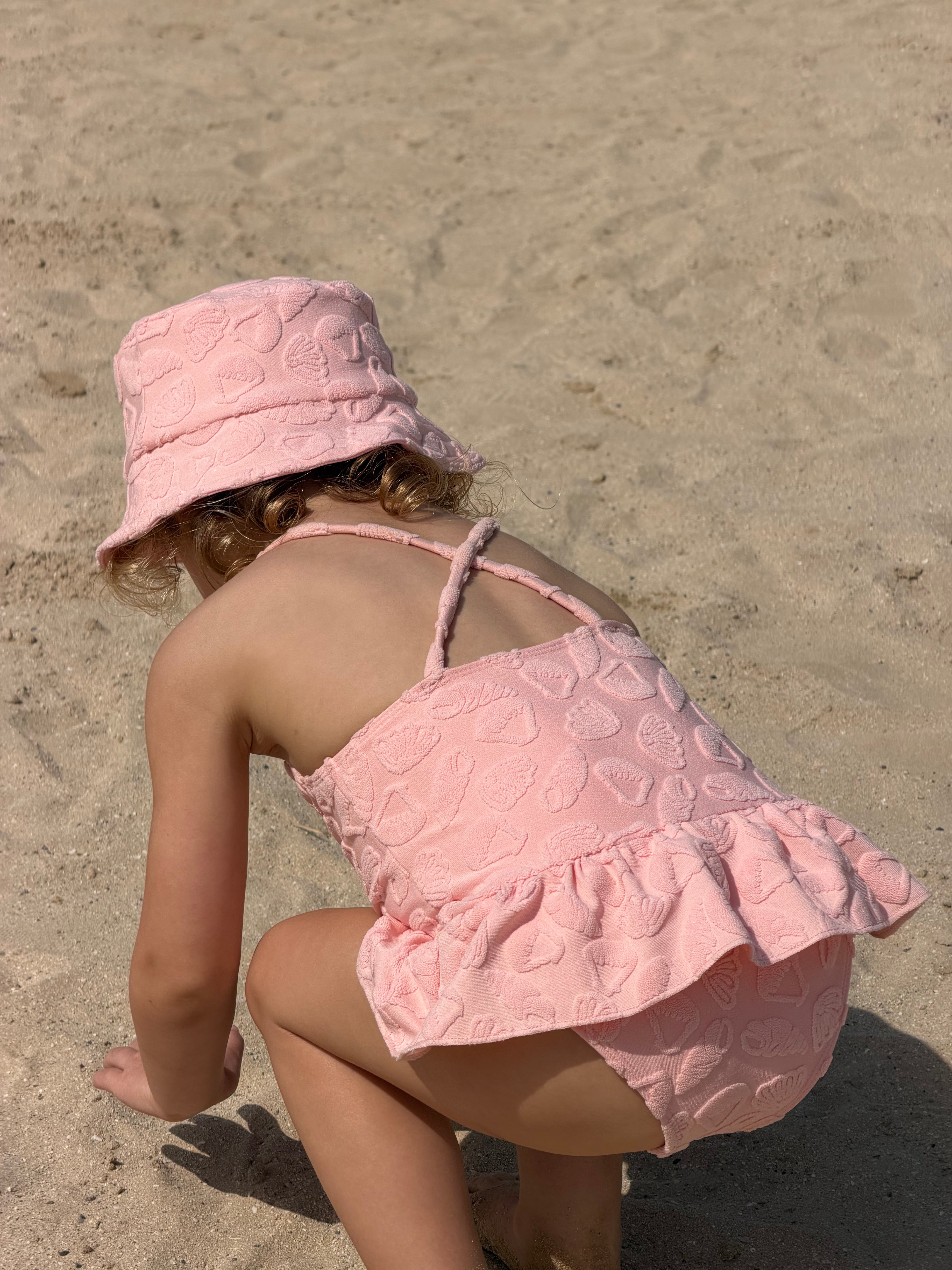 DORA MINI ONE PIECE & HAT SET - BALLET PINK