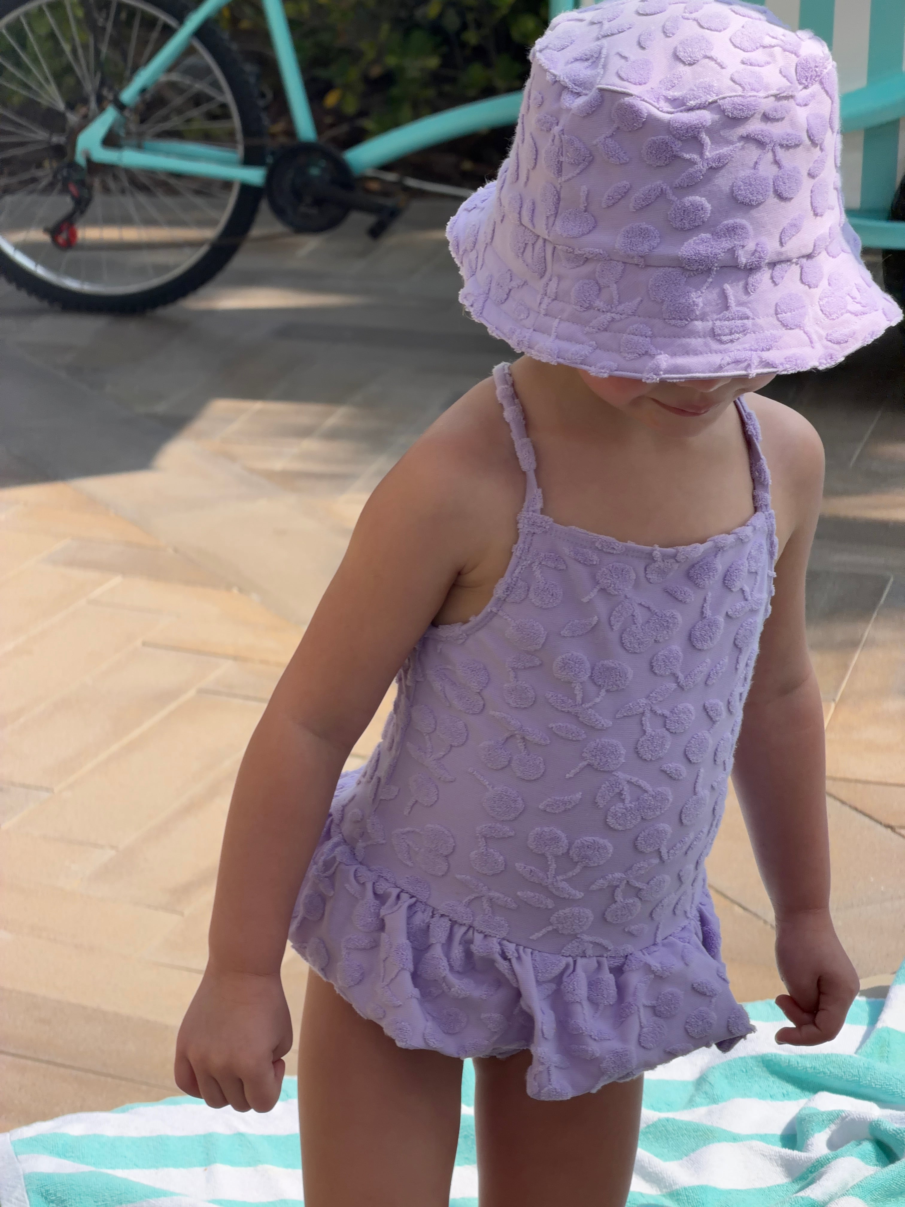 MILA MINI ONE PIECE & HAT - VIOLET