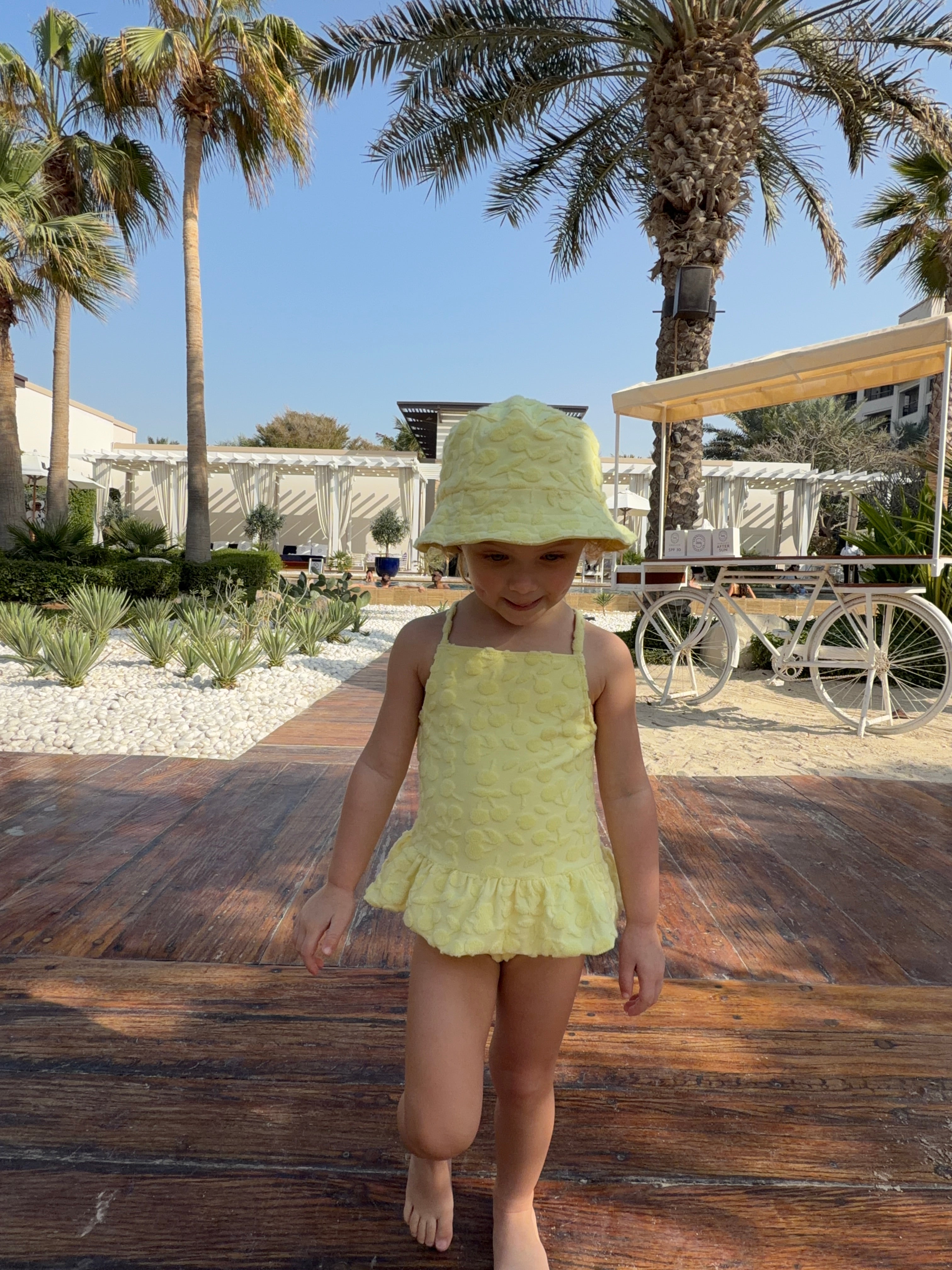 MILA MINI ONE PIECE & HAT - LEMONADE
