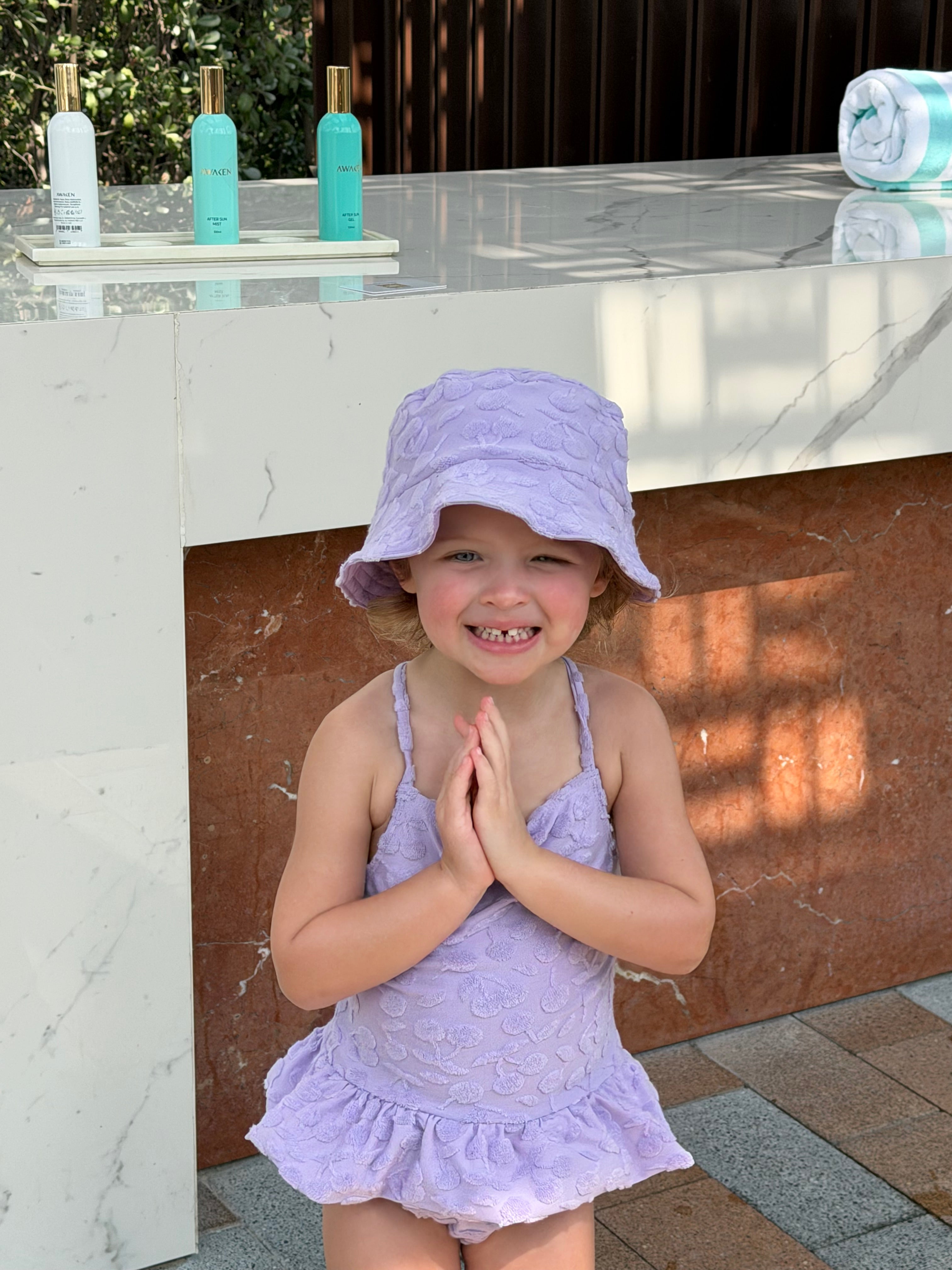 MILA MINI ONE PIECE & HAT - VIOLET