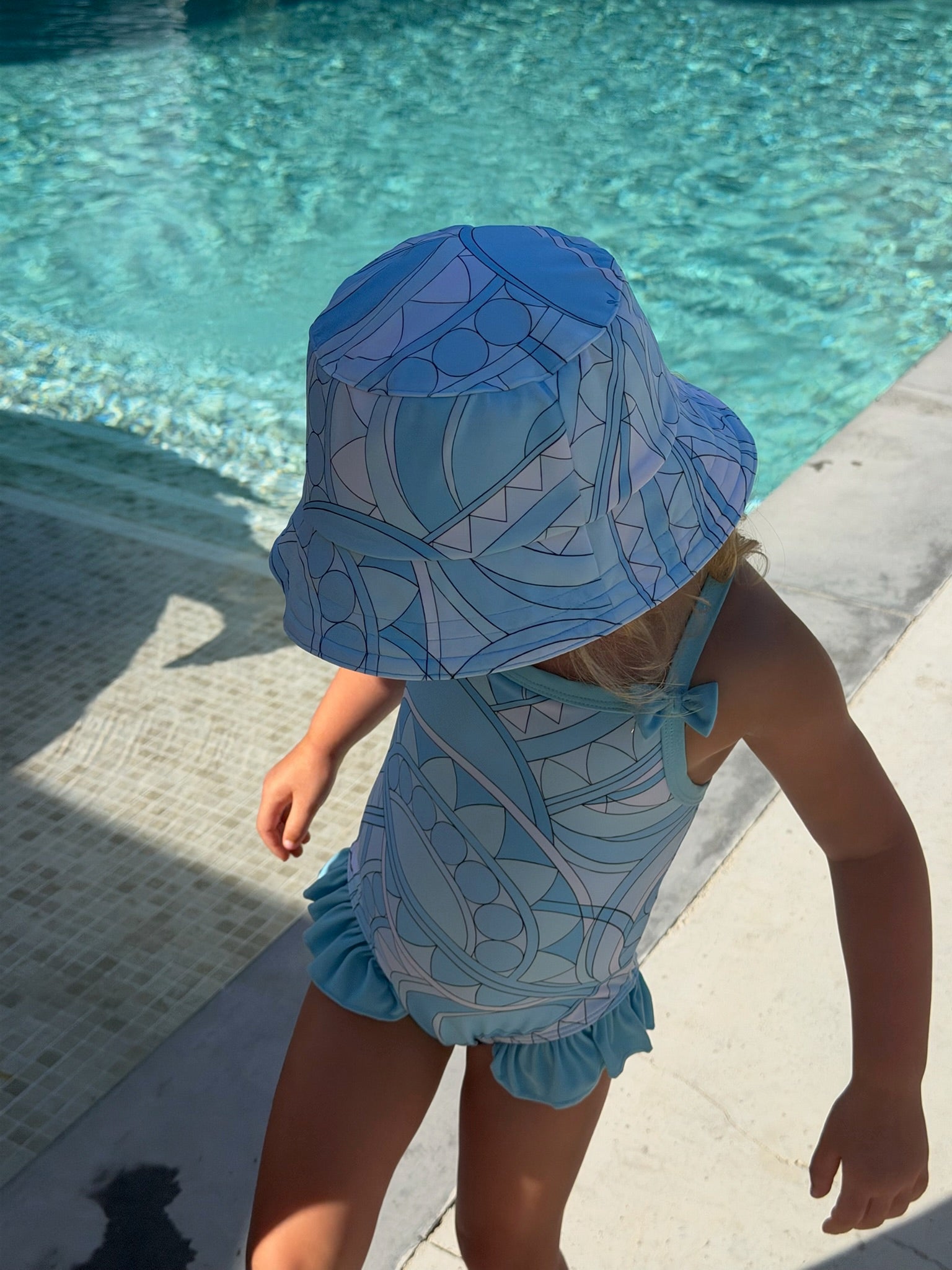 RIVIERA MINI SWIMSUIT & HAT - BLUE