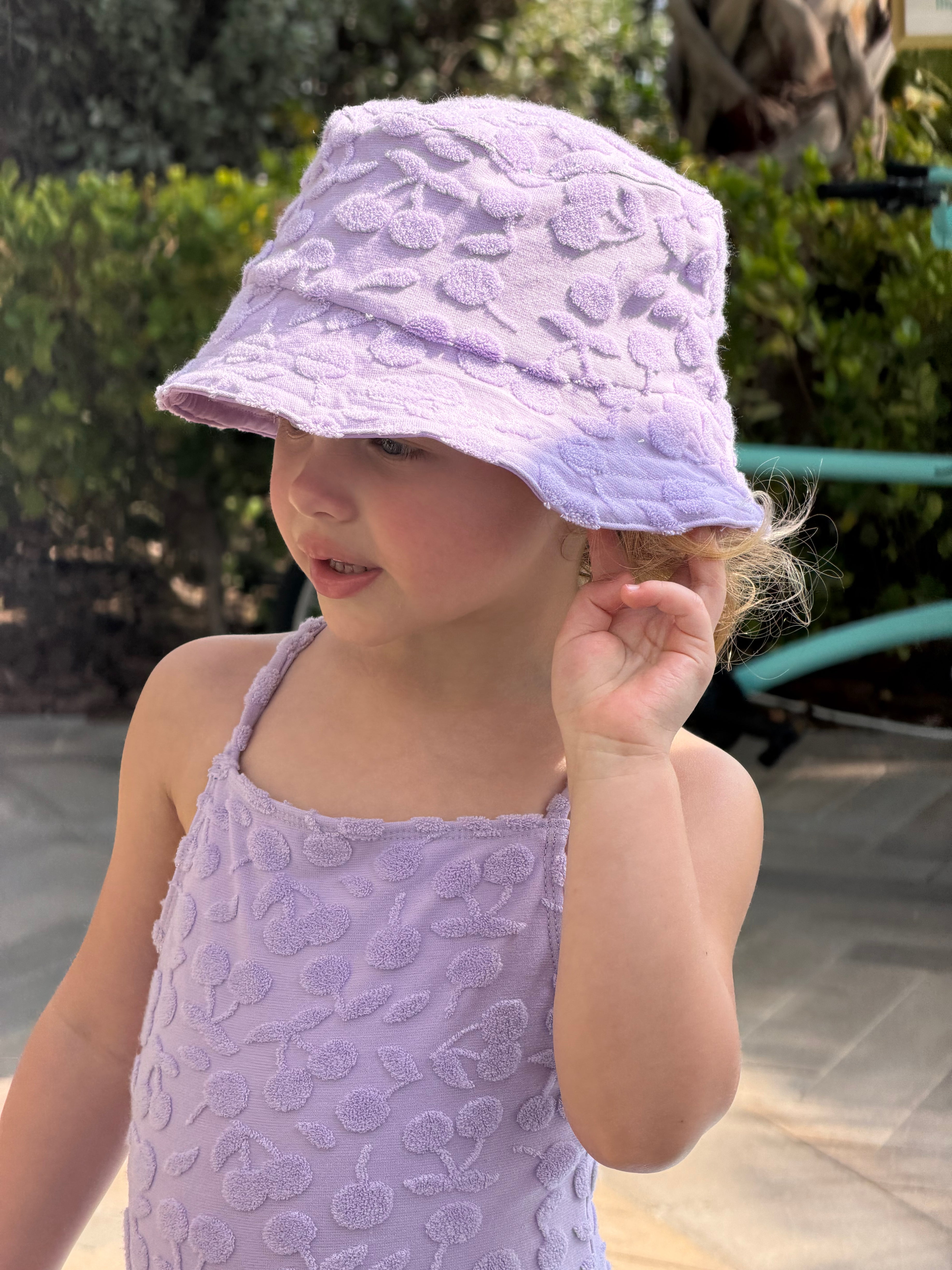 MILA MINI ONE PIECE & HAT - VIOLET