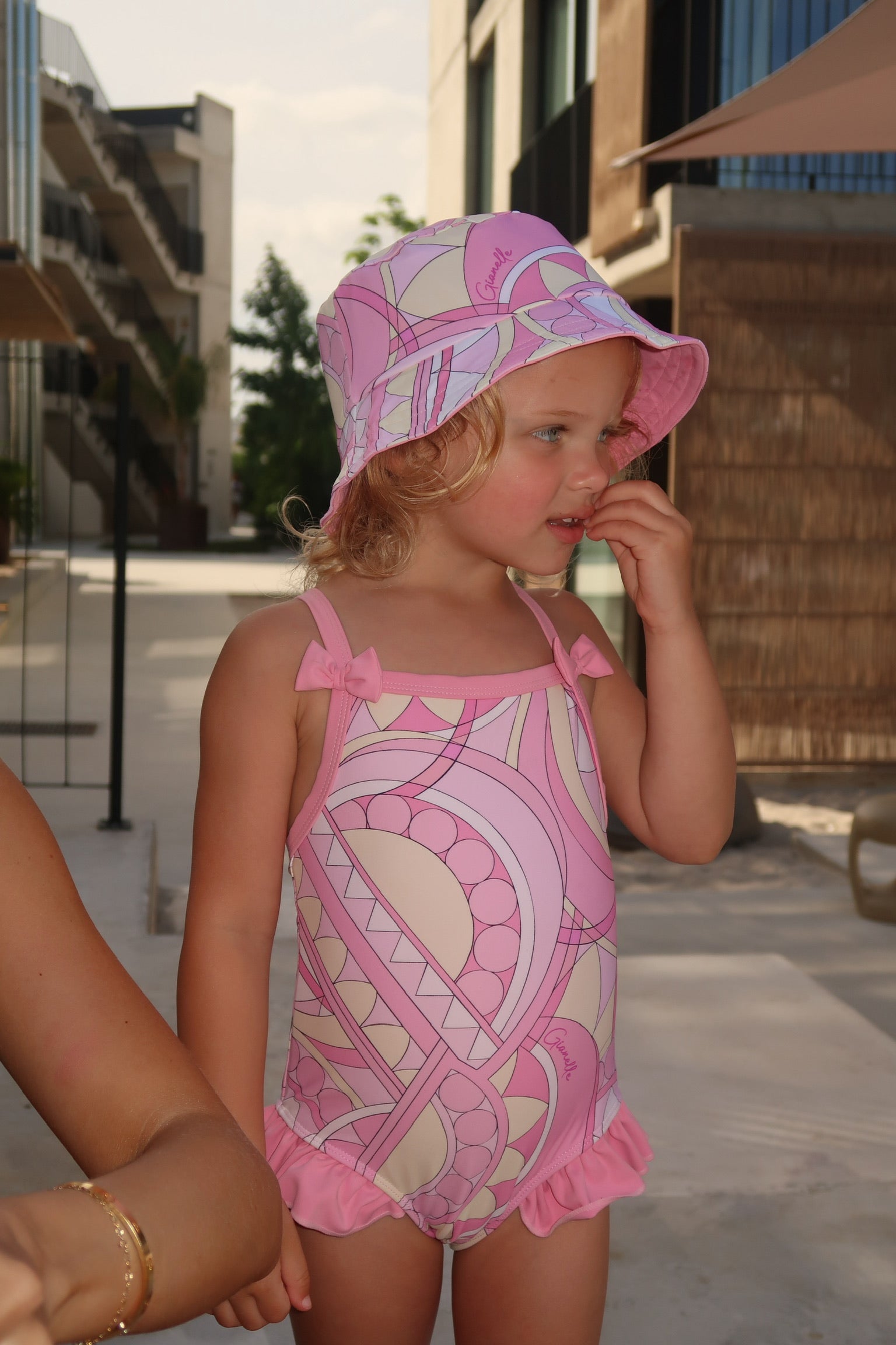 RIVIERA MINI SWIMSUIT & HAT - PINK