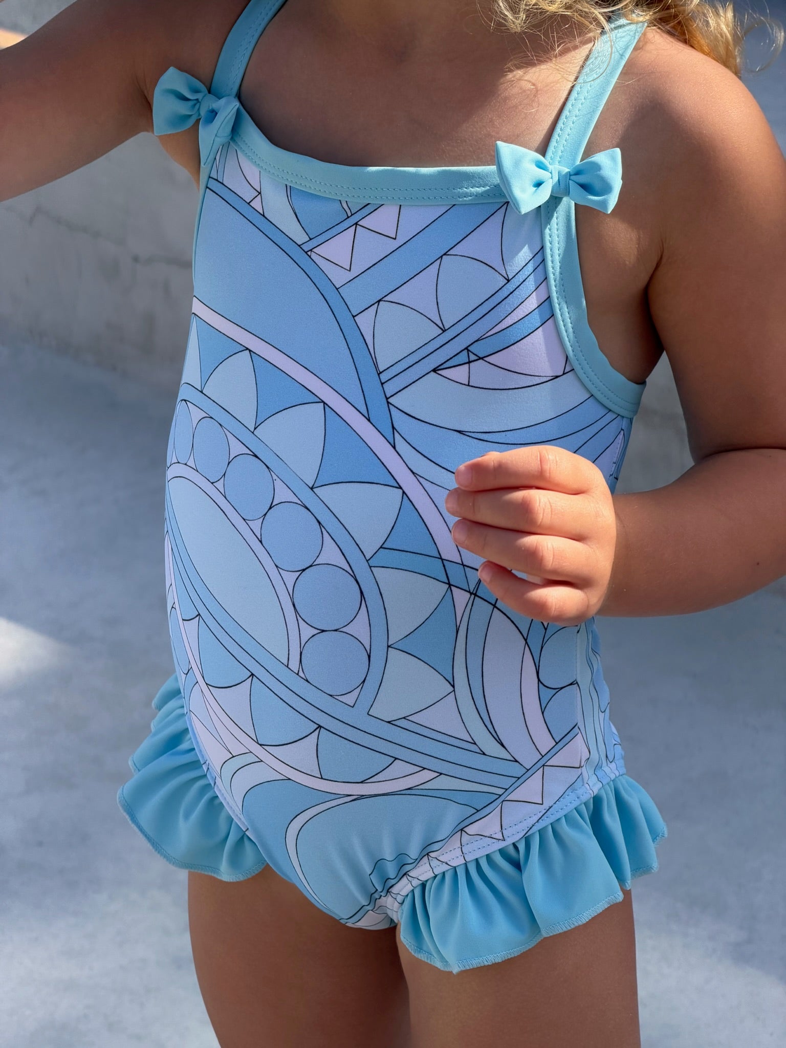 RIVIERA MINI SWIMSUIT & HAT - BLUE