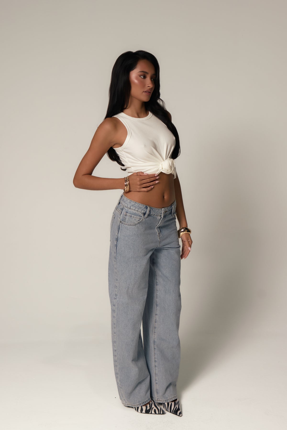 STELLA KNOT  VEST - WHITE