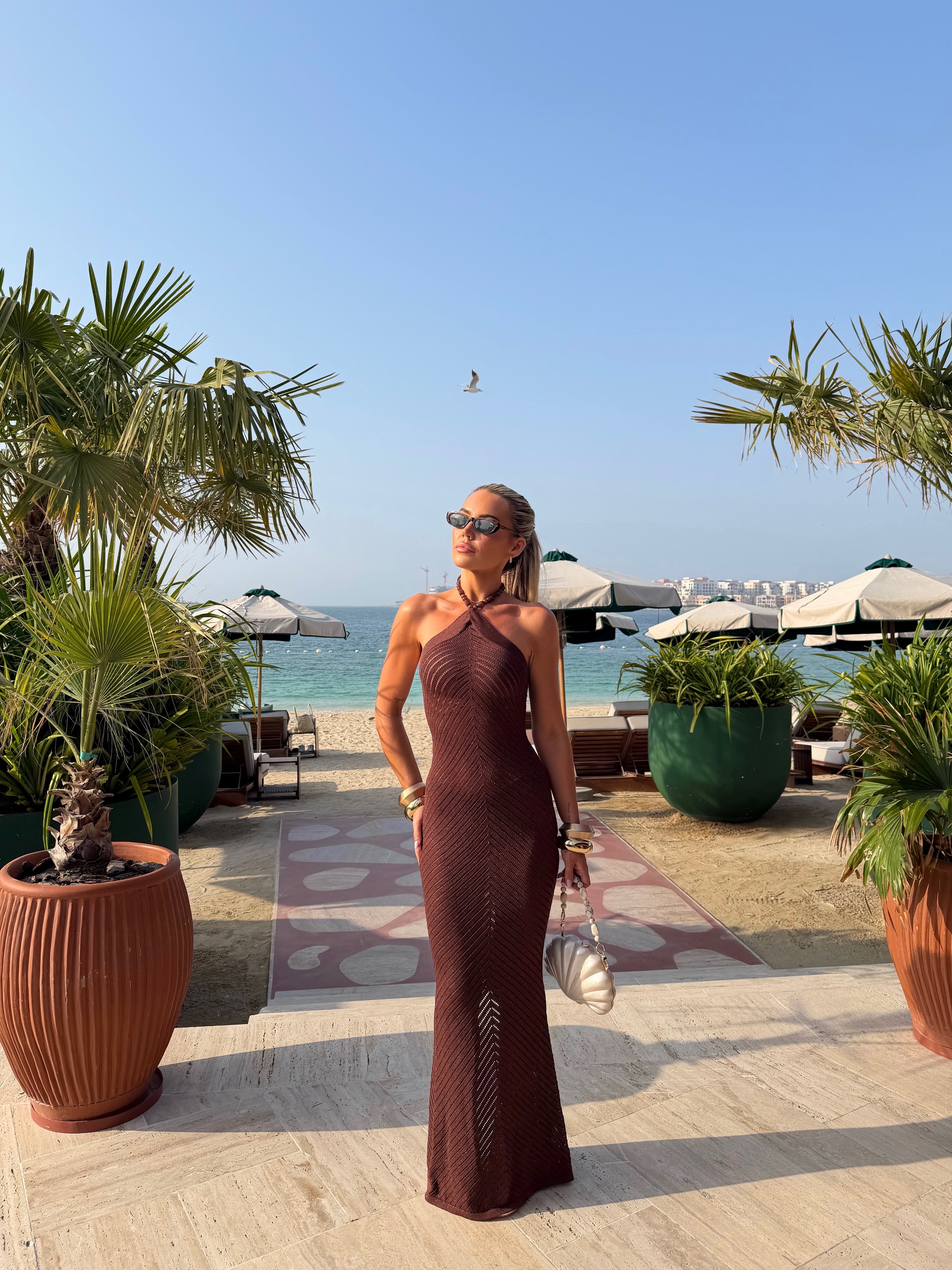 ITALIA MAXI DRESS - ESPRESSO SPARKLE