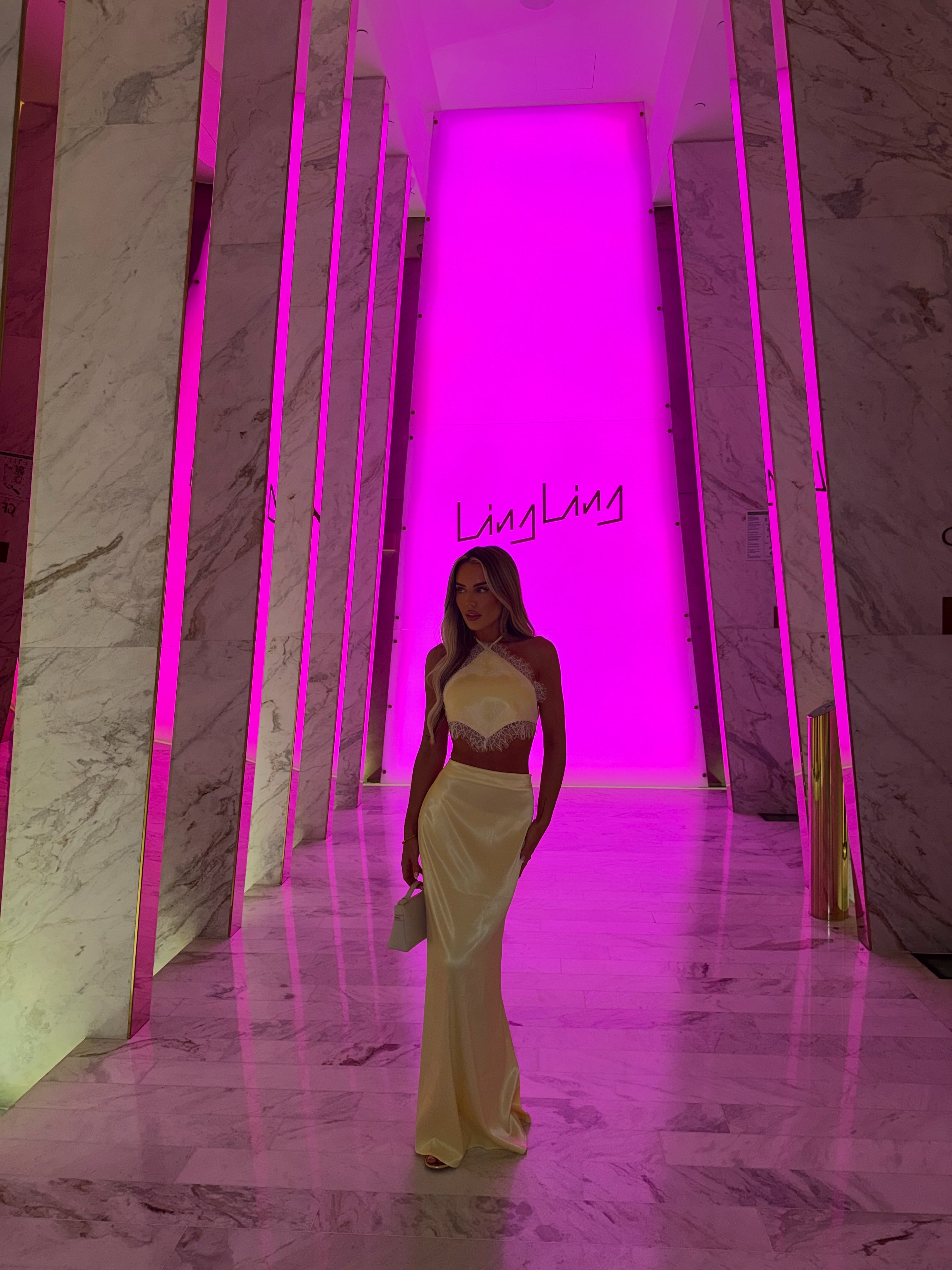 DAHLIA LEMON SATIN TWO PIECE