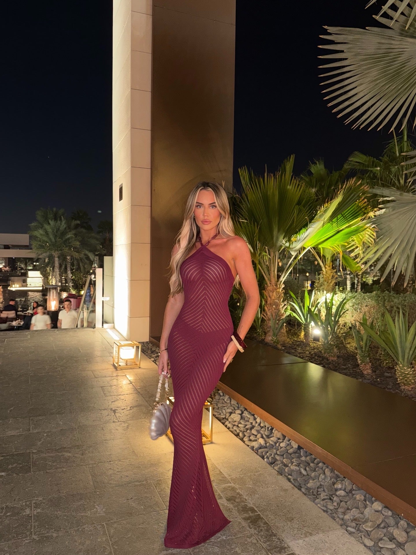 ITALIA MAXI DRESS - BURGUNDY